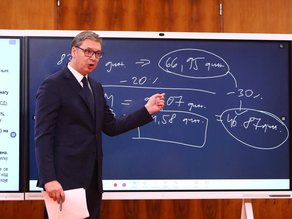 Vučić predstavio novi paket ekonomskih mjera