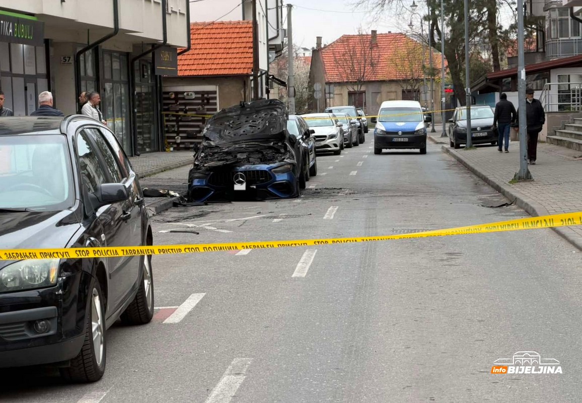 Bijeljina: Nakon požara Njegoševa ulica zatvorena za saobraćaj, uviđaj u toku (FOTO)