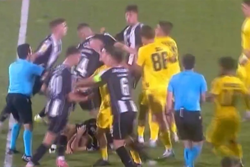 Tuča igrača Partizana i Oleksandrije: