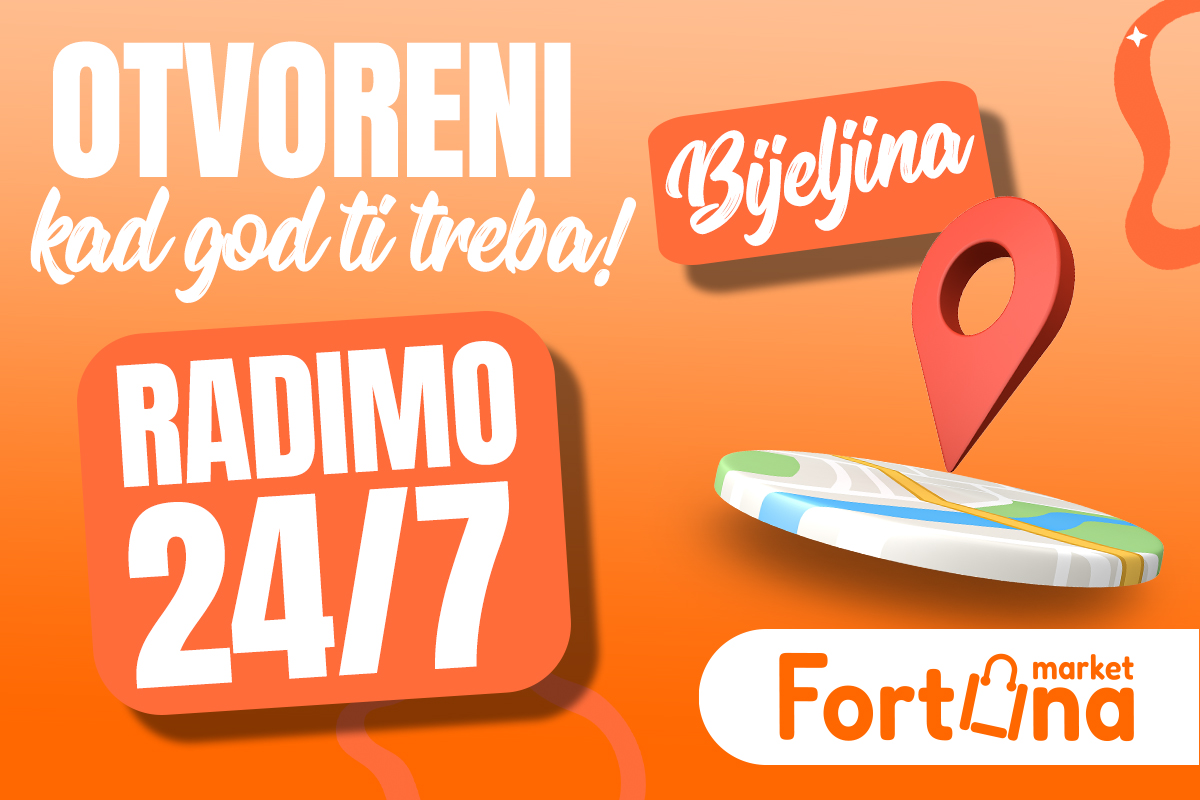 Fortuna market u Bijeljini radi 24/7, uključujući i nedjelju!