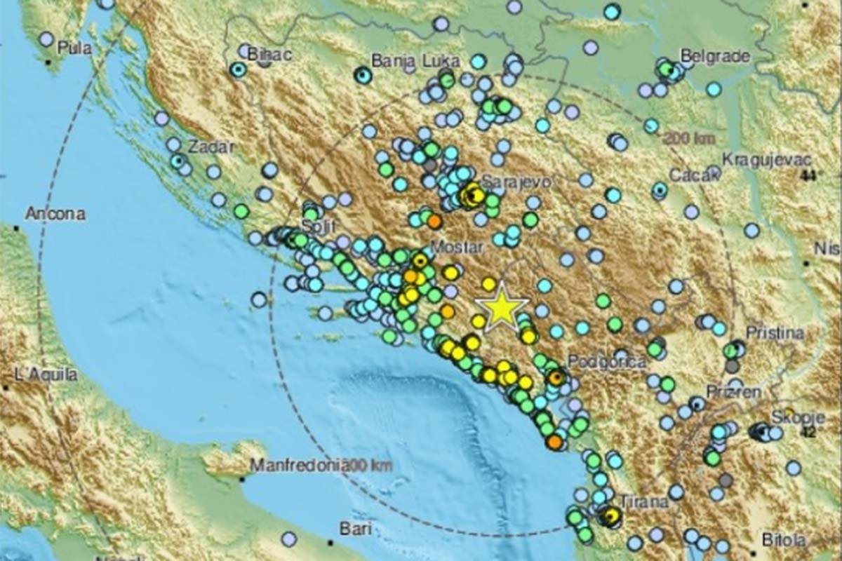 Seizmolog: Potres se najjače osjetio oko Bileće, sa intenzitetom šest stepeni