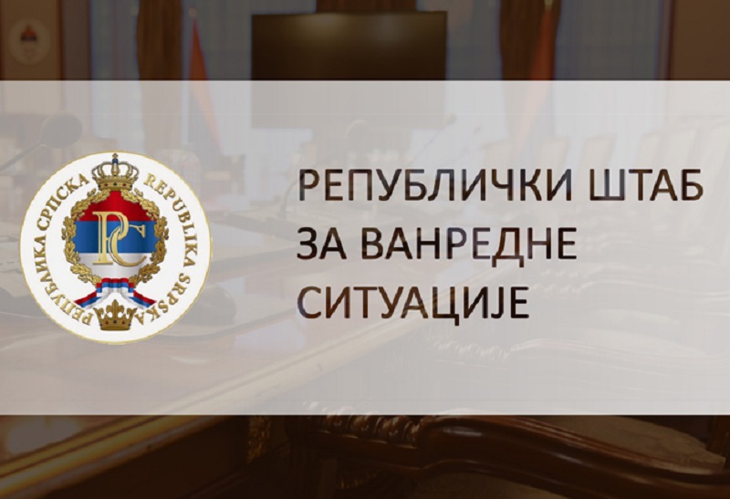 Danas sjednica Republičkog štaba za vanredne situacije