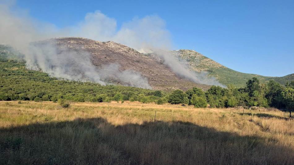 Požar kod Trebinja kritičan: Vatra se širi prema Leotaru, angažovane sve raspoložive snage