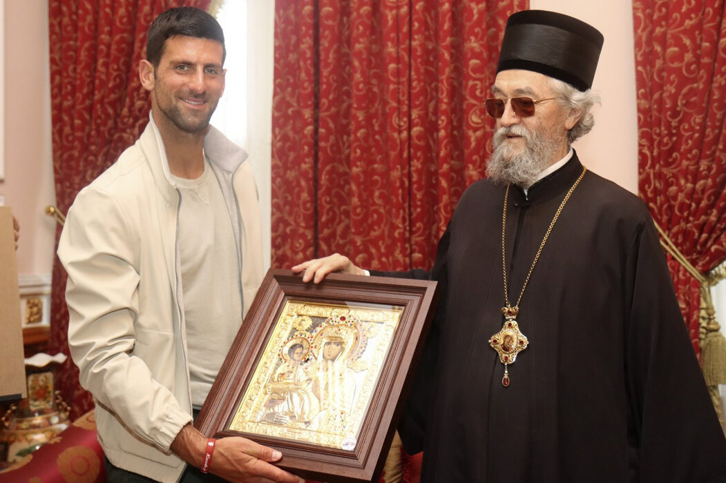 Đoković kod episkopa Jefrema, na poklon dobio ikonu (FOTO)