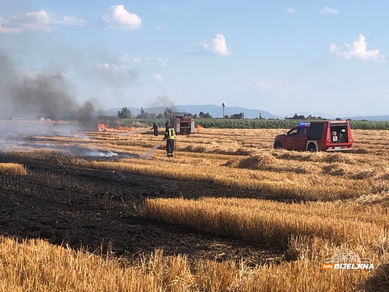 Bijeljina: Vatrogasci se još bore sa vatrenom stihijom (FOTO)
