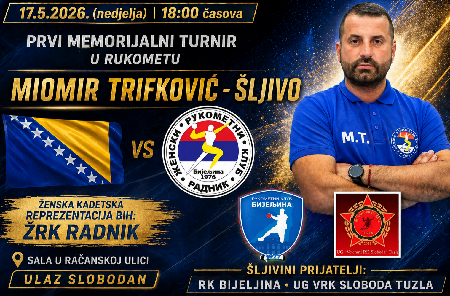 Bijeljina: U nedjelju memorijalni turnir "Miomir Trifković – Šljivo"