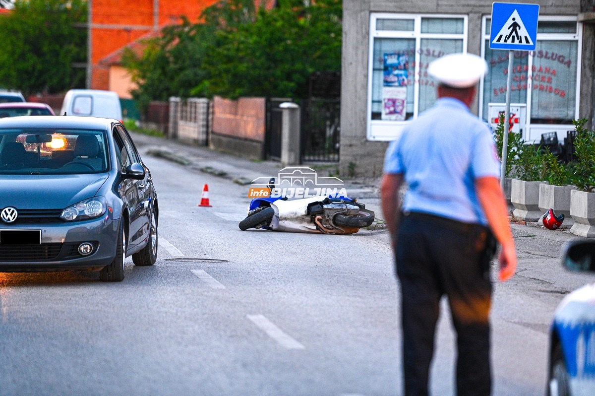 Nezgoda u Bijeljini, POVRIJEĐEN motociklista (FOTO)