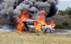 Izgorio auto policijskog inspektora