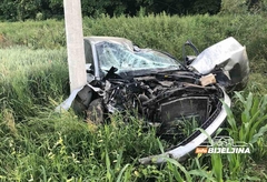 Bijeljina: Vozač audija lakše povrijeđen u udesu (FOTO)