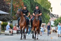 Konjica žandarmerije prodefilovala Bijeljinom, građani im prilazili (FOTO)