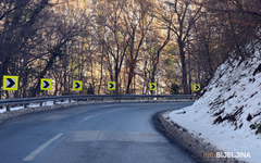 Poledica u višim predjelima, kolovozi vlažni