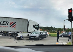 Ugljevik: Sudar automobila i motocikla na putu Bijeljina - Tuzla (FOTO)