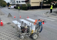 Bijeljina: U toku radovi na obilježavanju horizontalne saobraćajne signalizacije (FOTO)