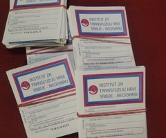 Poziv dobrovoljnim davaocima koji su išli u Beograd da dođu po knjižice