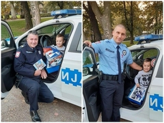 Policajci iz Bijeljine iznenadili budućeg kolegu: Dječaku za rođendan poklonili igračke