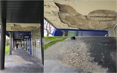 Bijeljina: Obrušava se fasada u centru grada, građani pozvani na oprez (FOTO)