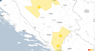 Zbog vjetra upaljen žuti meteoalarm