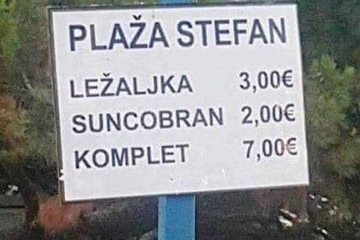 Čudna matematika na plaži u Crnoj Gori