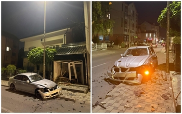 Udes u Bijeljini: BMW-om udario u izlog (FOTO)