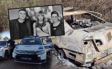 Ovako izgleda automobil ubijene porodice Đokić: "Pasat" POTPUNO SPALJEN, jedva ga izvukli viljuškarom