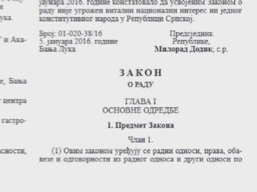 Da li će biti izmijenjen Zakon o radu?