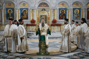 Patrijarh Porfirije služio liturgiju u Hramu Svetog Save