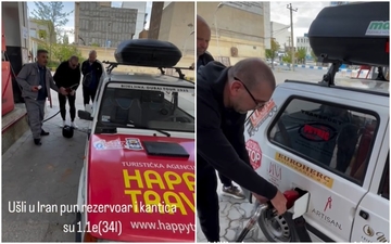 Trojica Bijeljinaca u "pandi" stigli do Irana: "Točimo benzin, pun rezervoar oko 2 evra" /VIDEO/