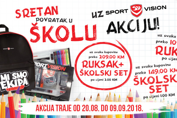 SPORT VISION  školarce za školu sprema