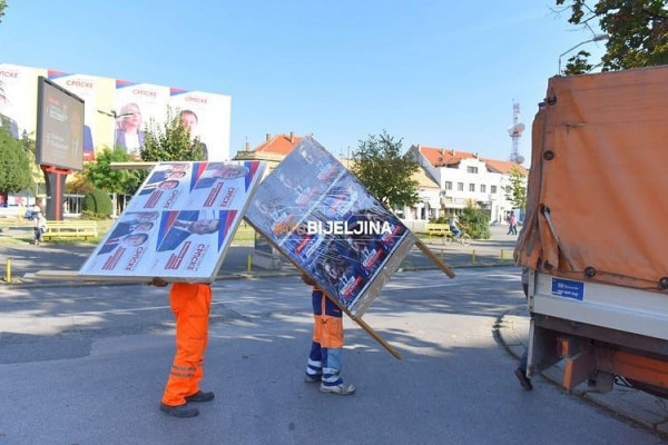 Komunalna policija: Uklonjeno više od tonu predizbornih plakata