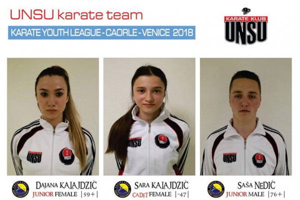 Takmičari UNSU kreću put Venecije, na svjetsku smotru mladih karatista