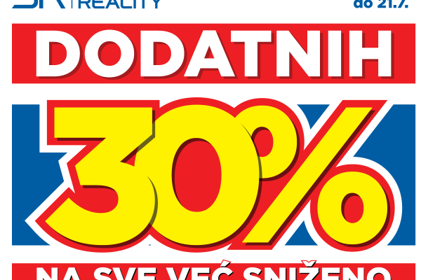Vrela ljetna rasprodaja -30% NA VEĆ SNIŽENO!