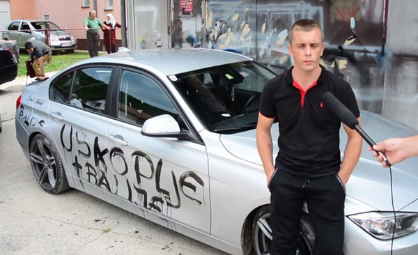 Bošnjak grafitima vrijeđao sunarodnike; Za medije govorio da su natpisi kukavički (FOTO/VIDEO)
