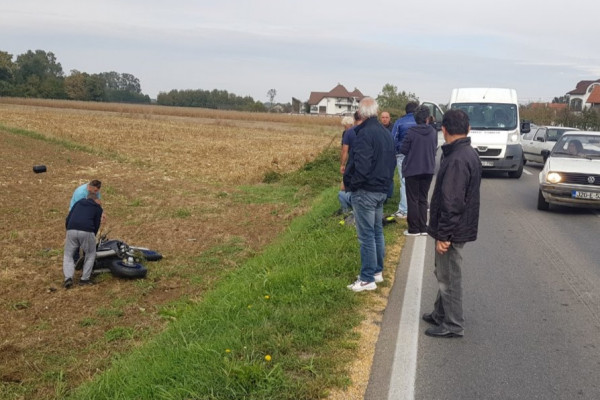 Nesreća kod Bijeljine, povrijeđen motorista