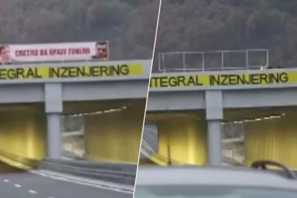 NEMA VIŠE “SVJETLA NA KRAJU TUNELA” - Skinut transparent Vučića i Dodika