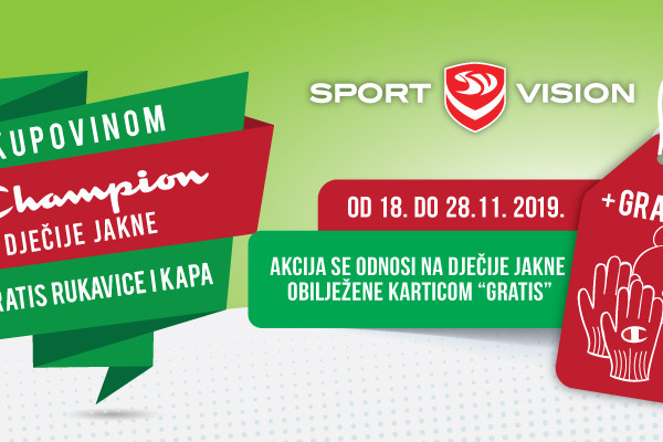 Gratis kapa uz kupovinu Champion jakne