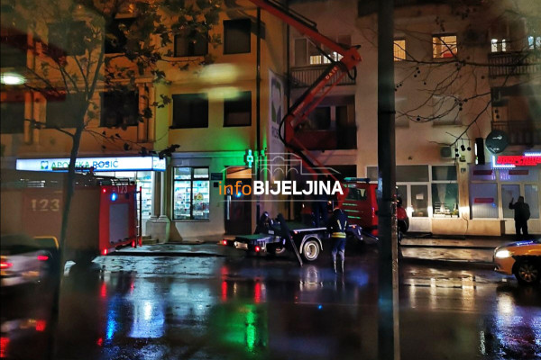 Bijeljina: Izbio požar na dimnjaku zgrade, intervenisali vatrogasci