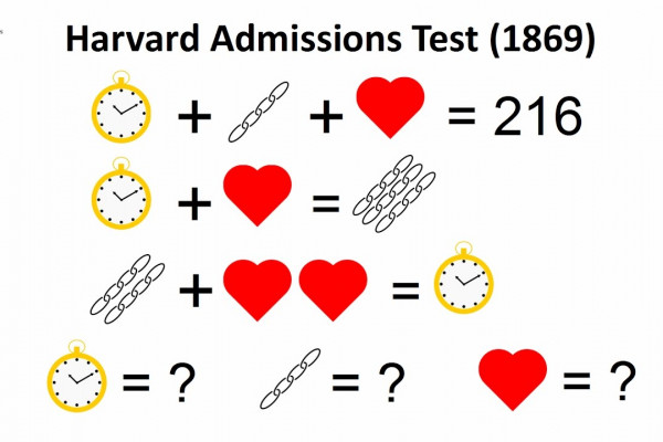 Da li možete da riješite test sa Harvarda iz 1869. godine?