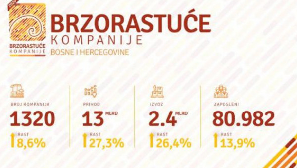U BiH prošle godine 1.320 firmi ostvarilo 13 milijardi KM prihoda