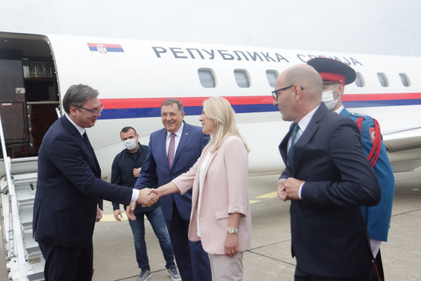 Dodik i Cvijanović dočekali Vučića