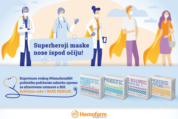 Hemofarm od prodaje probiotika pomaže zdravstvenim ustanovama