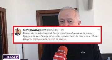 Vlado, zar te nije SRAMOTA? DODIK na Tviteru "prozvao" direktora komisije za energetiku (VIDEO)