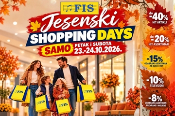 FIS Jesenski Shopping Days: Dva dana odličnih popusta i još povoljnije kupovine