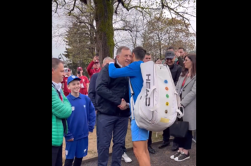 I Dodik na prvom Noletovom treningu: Predsjednik Srpske poželio dobrodošlicu najboljem srpskom teniseru (VIDEO)