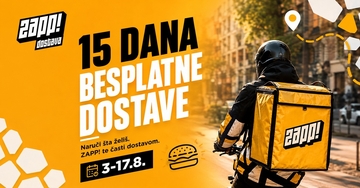 ZAPP! časti: Čeka vas 15 dana BESPLATNE DOSTAVE
