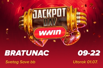 JACKPOT DAY u WWin poslovnici BRATUNAC!