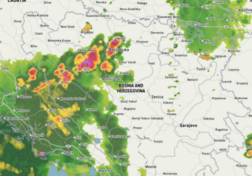 PADAVINE ZAHVATILE JEDAN DIO BiH Pratite mapu kretanja kiše i najavljenog nevremena
