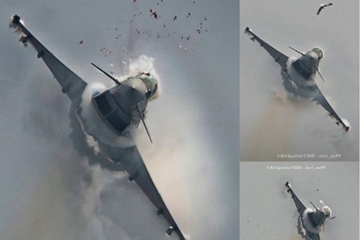 Galeb razbio staklo kokpita vojnog aviona: Snimljen trenutak sudara (FOTO)
