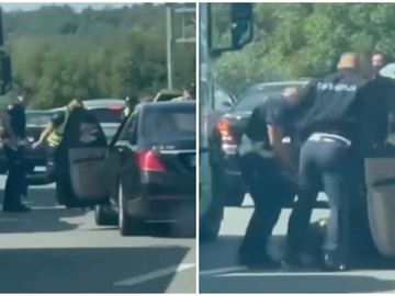 MUP Srbije suspendovao trojicu policajaca: Tukli vozača na auto-putu (VIDEO)