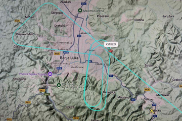 Avion koji je poletio iz Sarajeva ponovo kruži iznad Banjaluke
