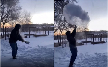 Kipuća voda pretvara se odmah u snijeg: Snimak iz ledene Amerike širi se društvenim mrežama (VIDEO)